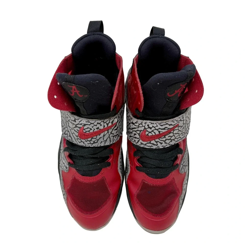 Nike Air Stepback Alabama Crimson Tide PE Red Elephant Print 685527-601 Mens 7Y